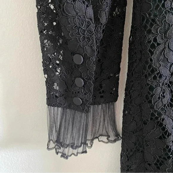 J. Crew Black Lace Long Sleeve Dress SZ 00 - Picture 12 of 12